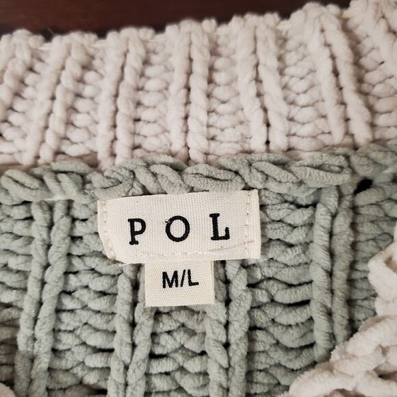 POL Sweater Womens Chunky Knit Boxy Oversized Crop Sweater Size M/L Soft Comfy - Picture 7 of 11
